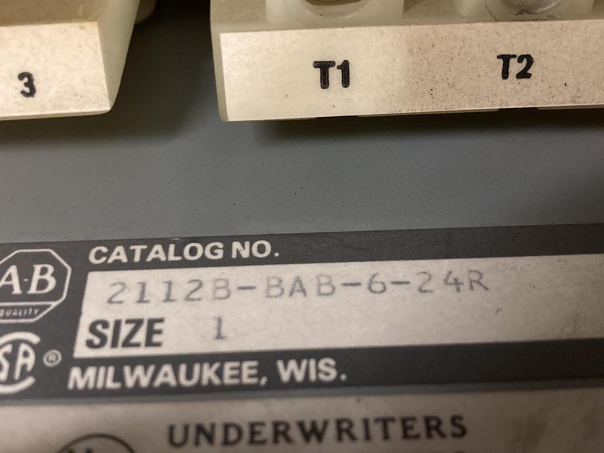 Used Allen-Bradley,2100 2112B,Size 1 MCC 12 INCH Starter Bucket