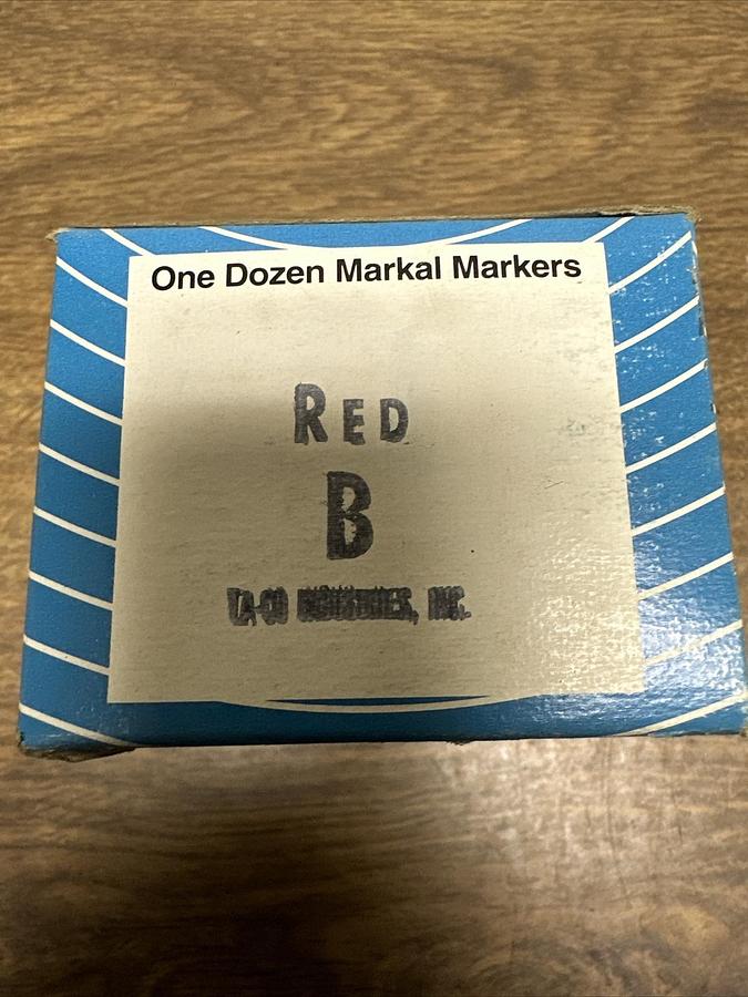 Used Markal Paintstik,80220-B,Red Solid Marking Crayon Box of 12