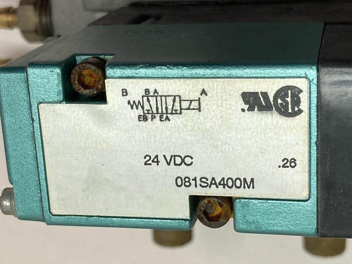 Used Numatics,082RS115J,FlexiBlok Solenoid Valve Assembly 081RS100J 6.3 Watts 24VDC