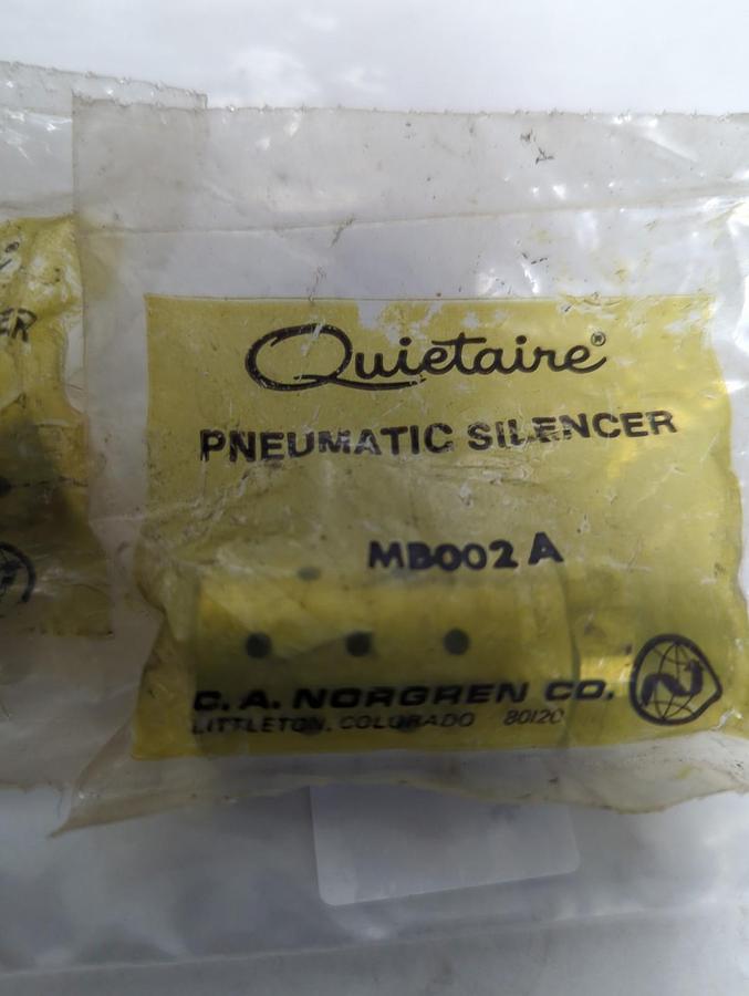 QUIETAIRE,MB002A,PNEUMATIC SILENCER LOT OF 2 NOS