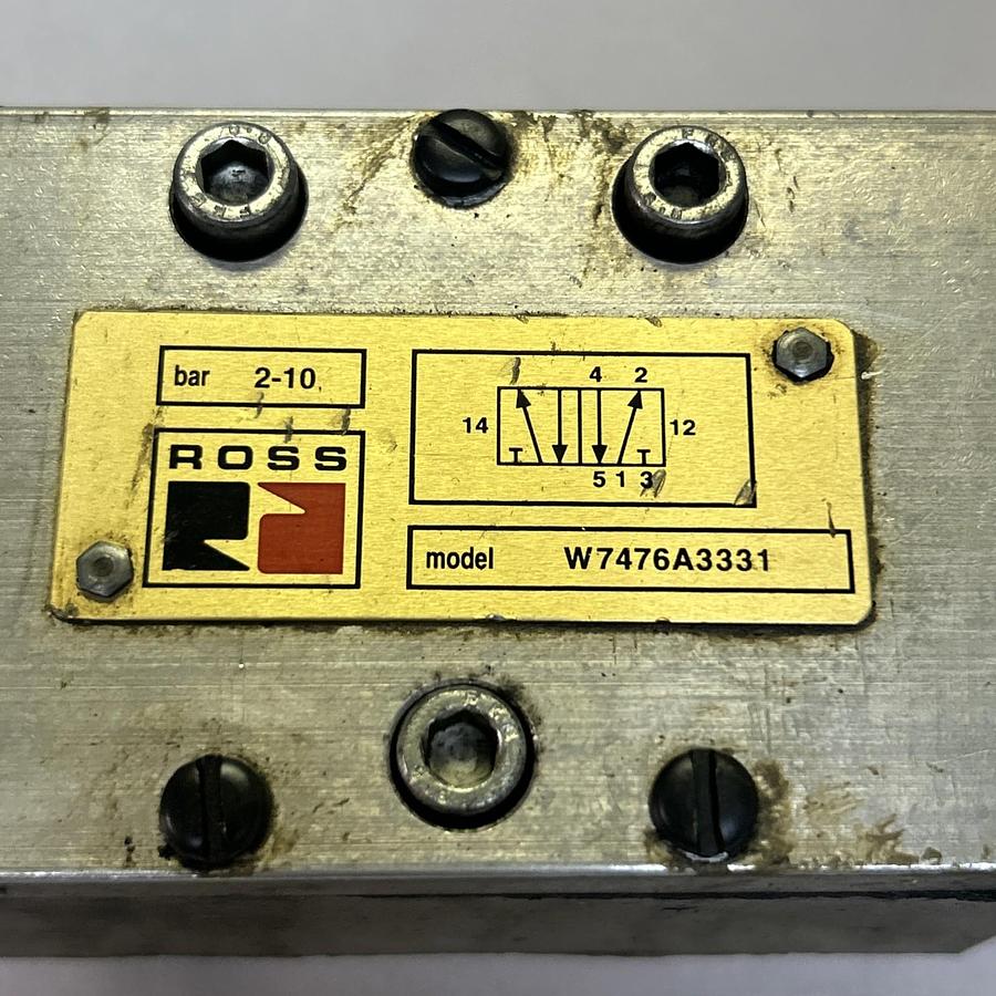 Used ROSS,W7476A3331,PNEUMATIC SOLENOID VALVE