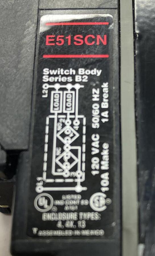 Cutler Hammer,E51SCN,Switch Body Series B2 New no Box