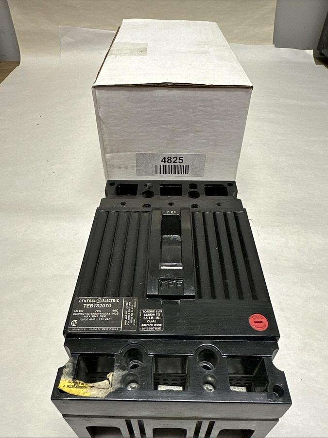 Used GE,TEB132070,70 Amp 3 Pole Molded Circuit Breaker