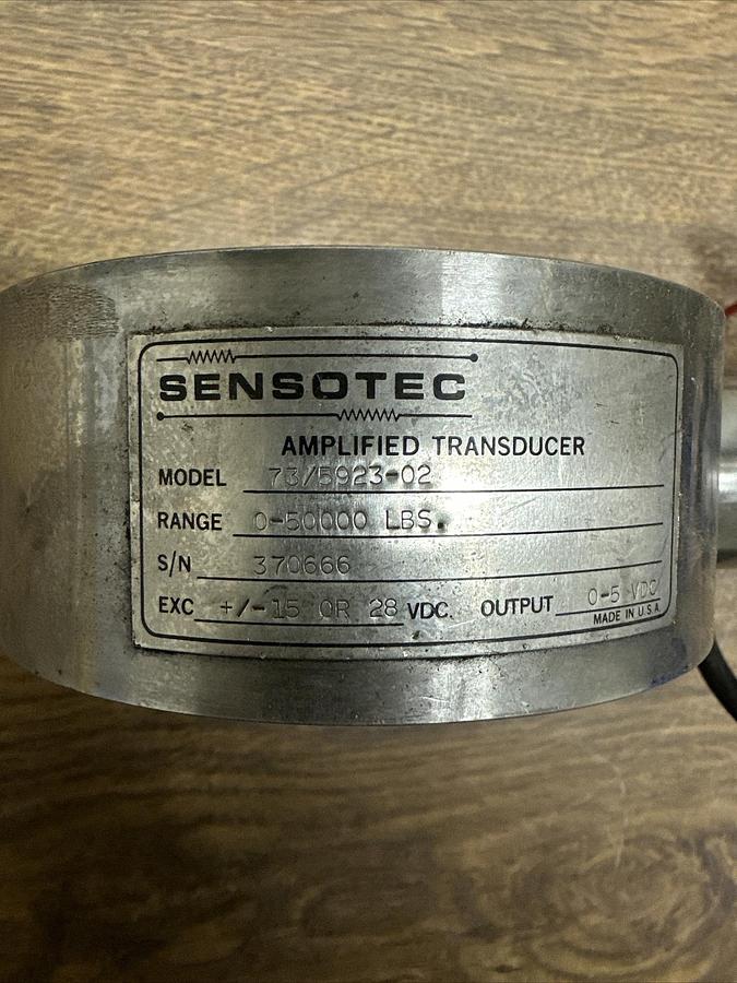 Used Sensotec,73/5923-02,Load Cell 0-50000 LBS