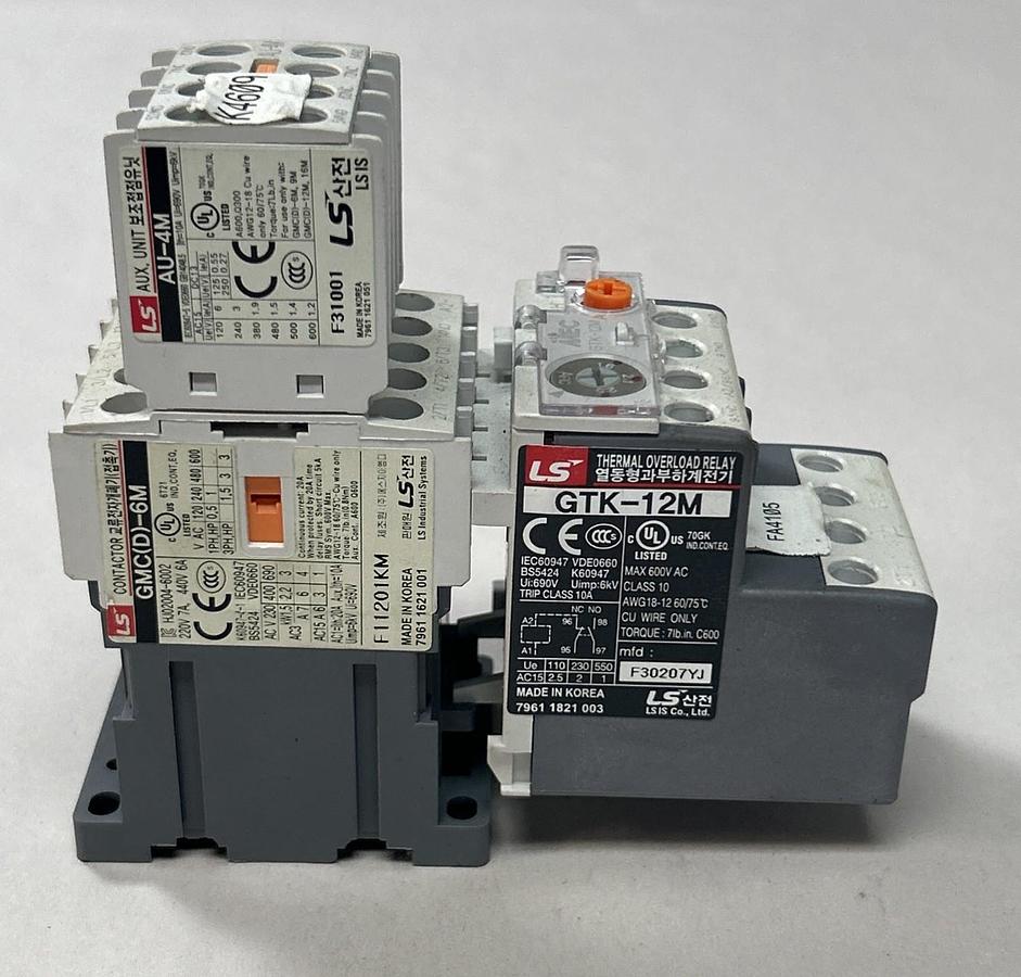 Used LS,GMC(D)-6M,CONTACTOR W/ GTK-12M THERMAL OVERLOAD