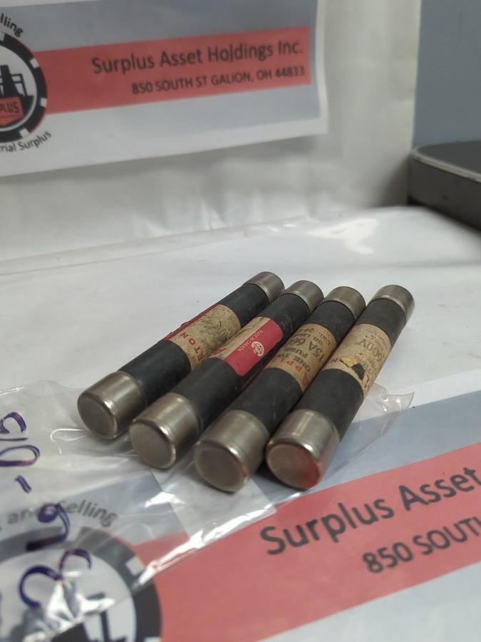 Used APPLETON,36-015,ONE-TIME 15 AMP FUSE LOT OF 4 PRE-OWNED