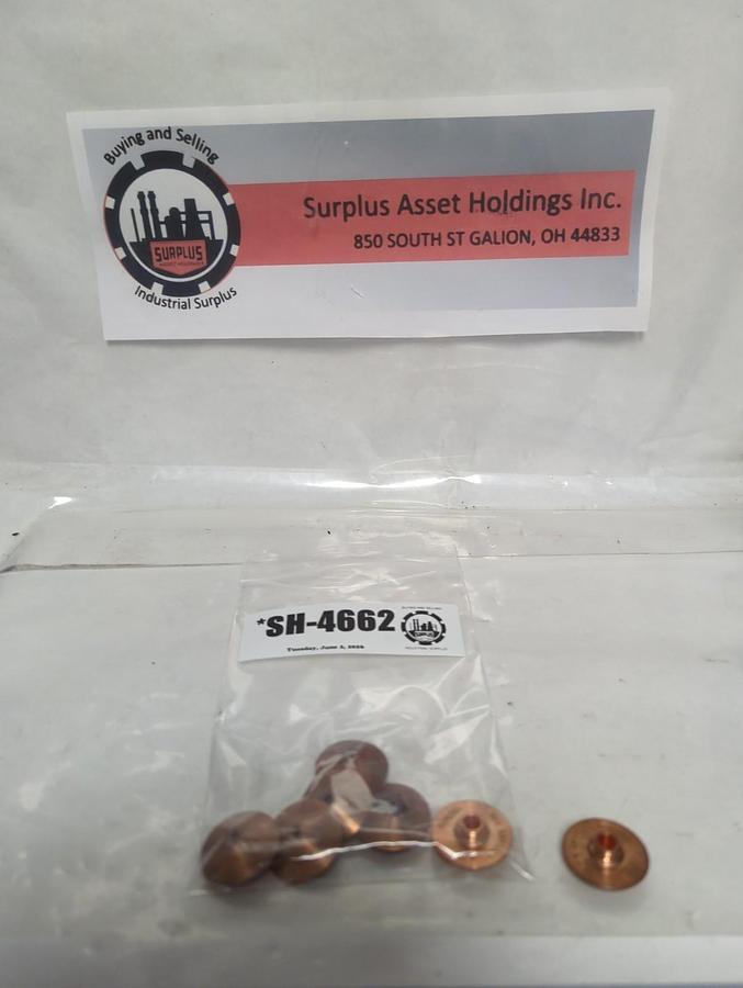 Used TRUMPF,1253211,CHROME PLATED LASER MACHINE NOZZLE 2MM/M8/ECE LOT OF 7