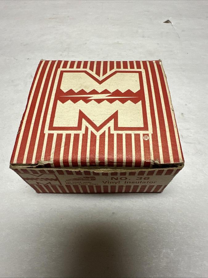 Mueller Electric,#36,Vinyl Insulator Box of 50 Red