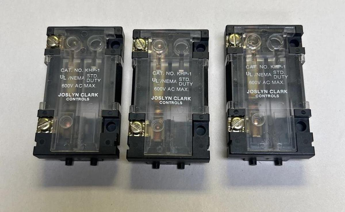 Used JOSLYN CLARK,KHP-1,AUXILIARY CONTACT LOT OF 3