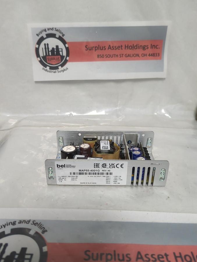Used BEL,MAP55-4001G,POWER SUPPLY REV AE PRE-OWNED