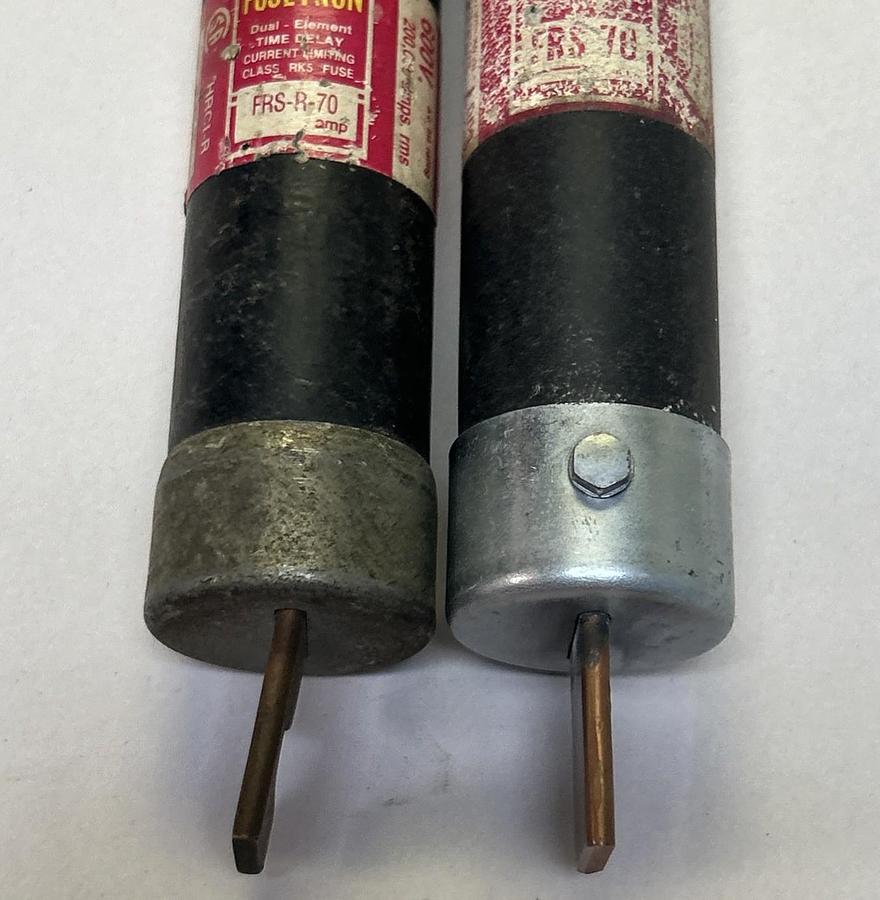 Used BUSSMANN,FRS-R-70,FUSETRON FUSE 70A 600V LOT OF 2