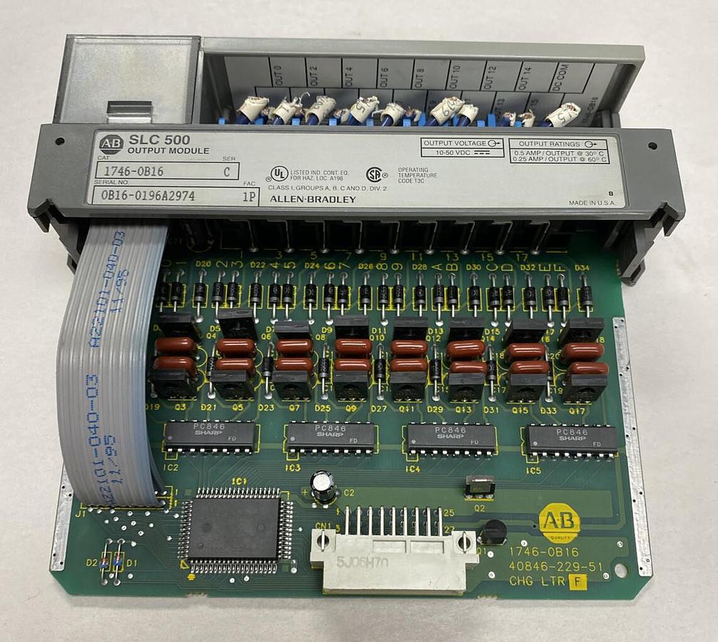 Used Allen-Bradley,1746-0B16,Series C SLC500 Output Module