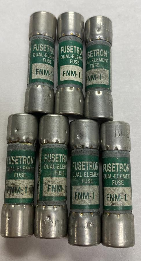 Cooper Bussmann,FNM-1,Fusetron Fuse Lot Of 7 NOS