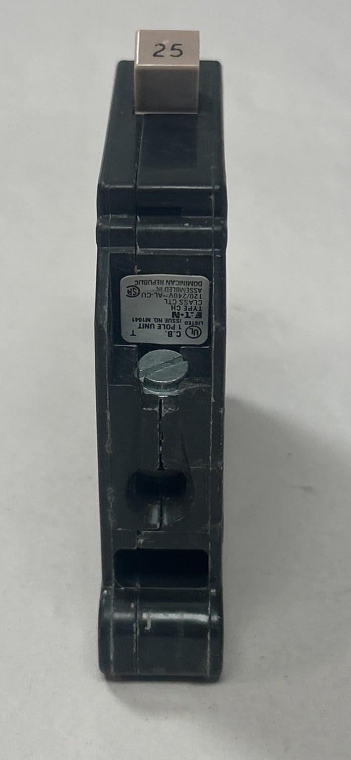 Used CUTLER-HAMMER,CH125,CIRCUIT BREAKER 25A 120/240V 1P