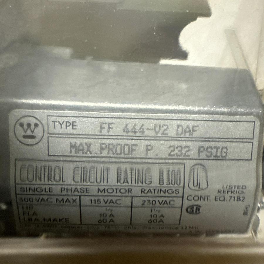 Used Westinghouse,FF 444-V2 DAF,Pressure Switch