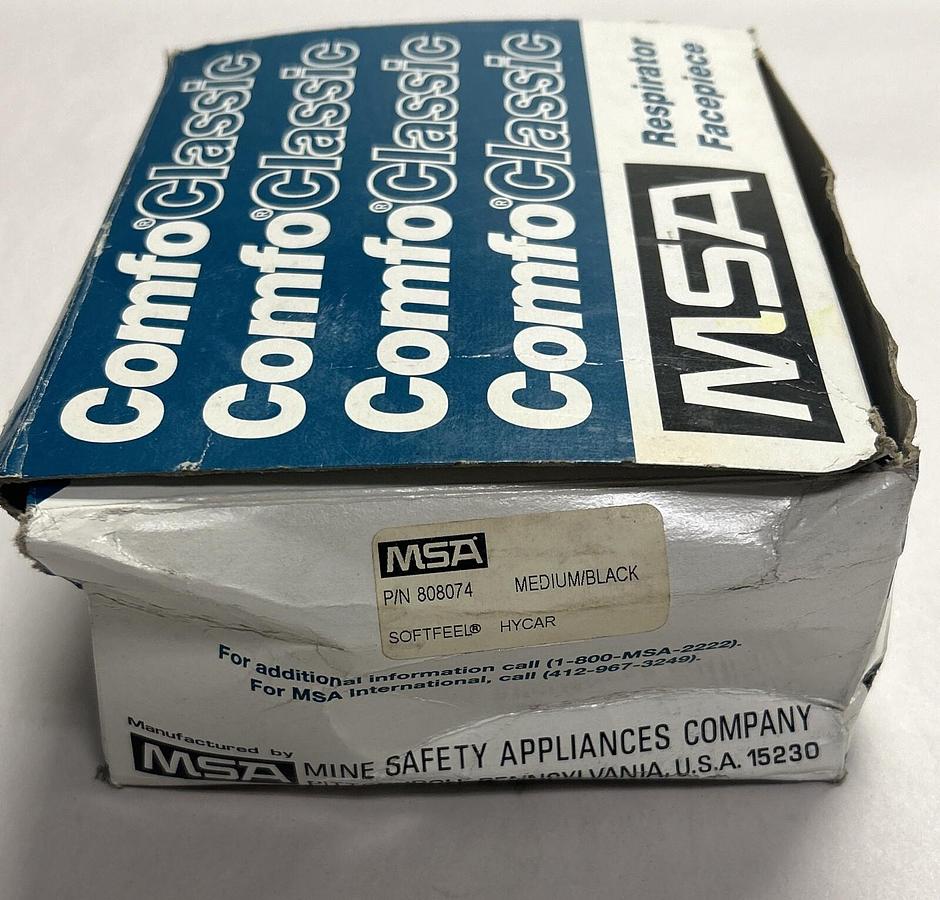 MSA,808074,MED. BLACK COMFO CLASSIC RESPIRATOR NEW