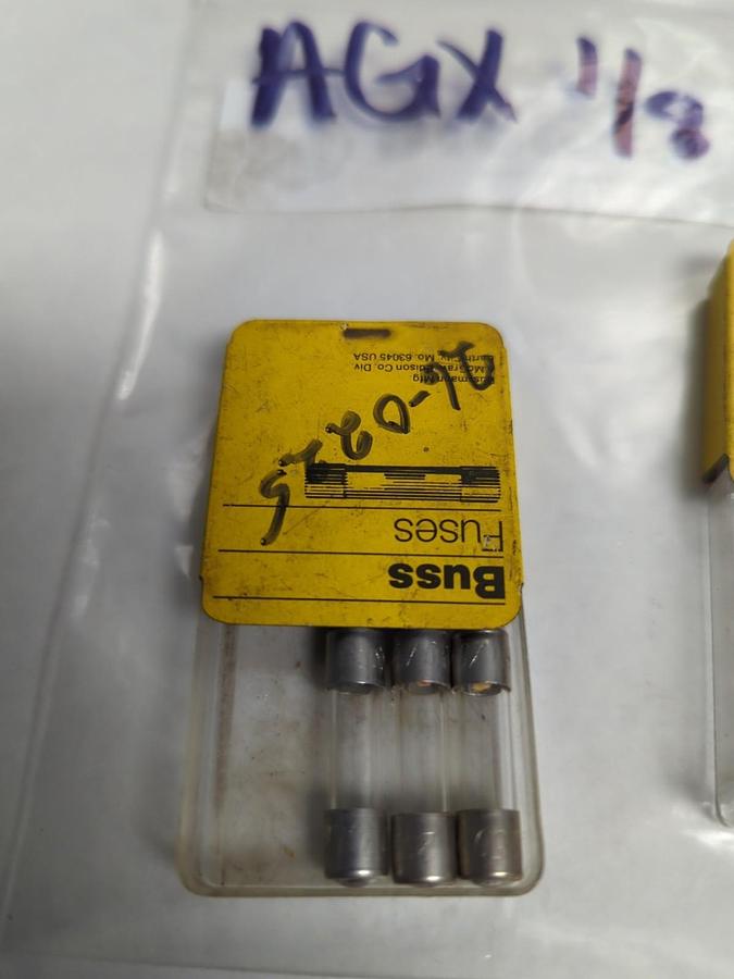 COOPER BUSSMANN,AGX-1/8,1/8 AMP FUSE LOT OF 8 NOS