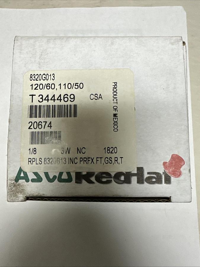 Used Asco,8320G013,Solenoid Valve 120/60 110/50