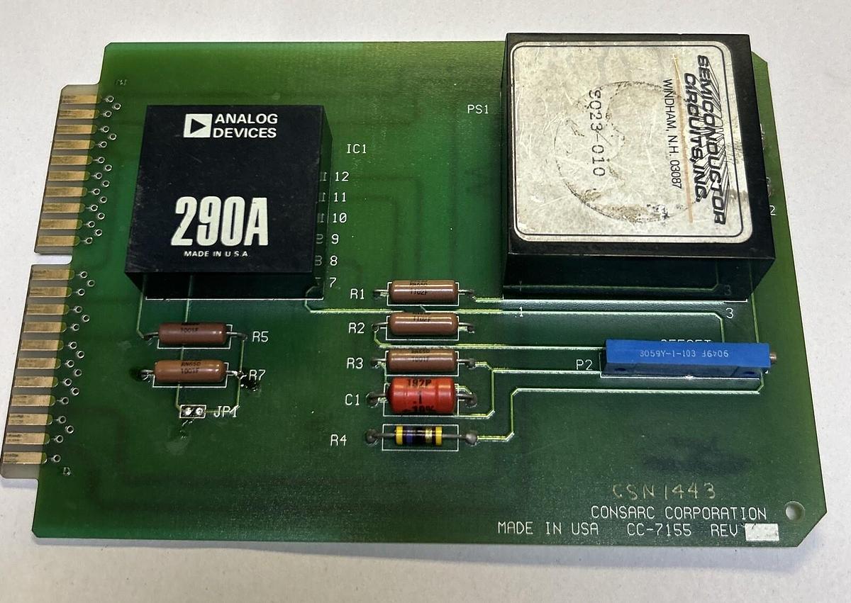 Used CONSARC CORPORATION,CC-7155,ISOLATION AMPLIFIER CARD