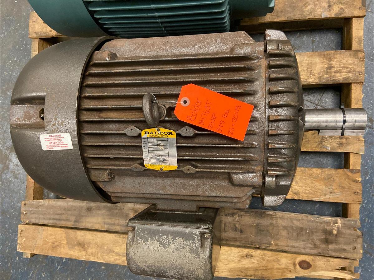 Used Baldor,M1753T,25Hp Motor 1760/870RPM 460V Frame 286T