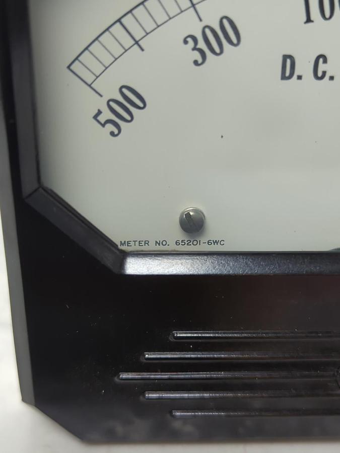 Used TRIPLETT,65201-6WC,PANEL METER 500-0-500 D.C AMPERES PRE-OWNED