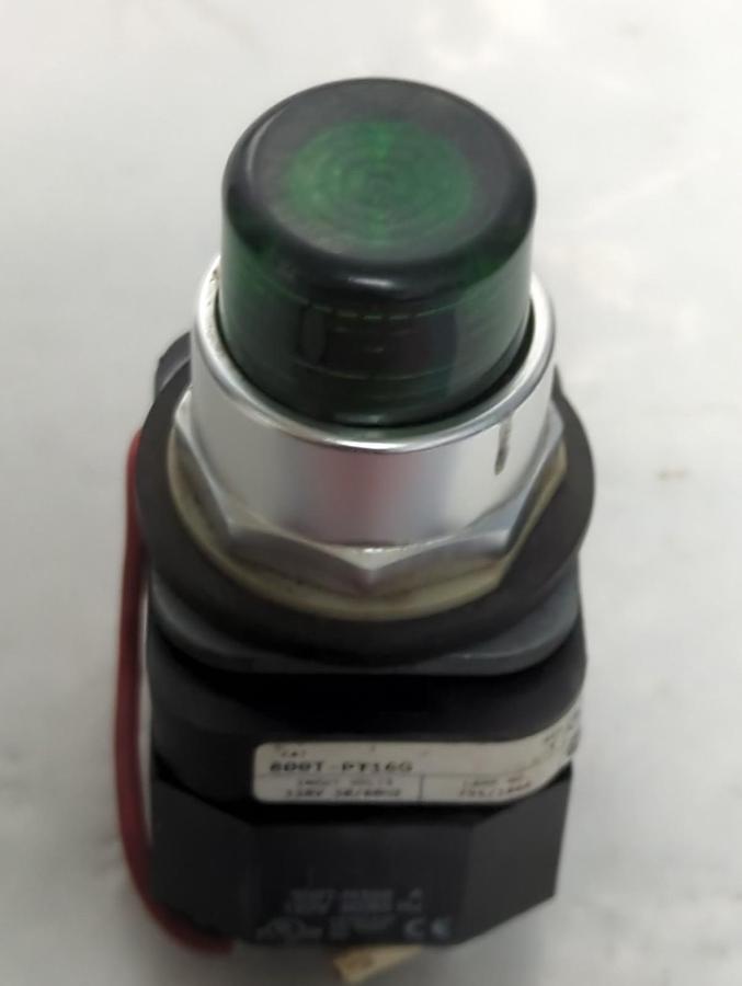 Used ALLEN BRADLEY,800T-PT16G,PUSH BUTTON GREEN SERIES T PRE-OWNED