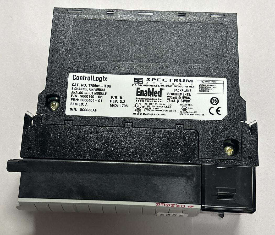 Used SPECTRUM CONTROLS,1756SC-IF8U,ANALOG INPUT MODULE