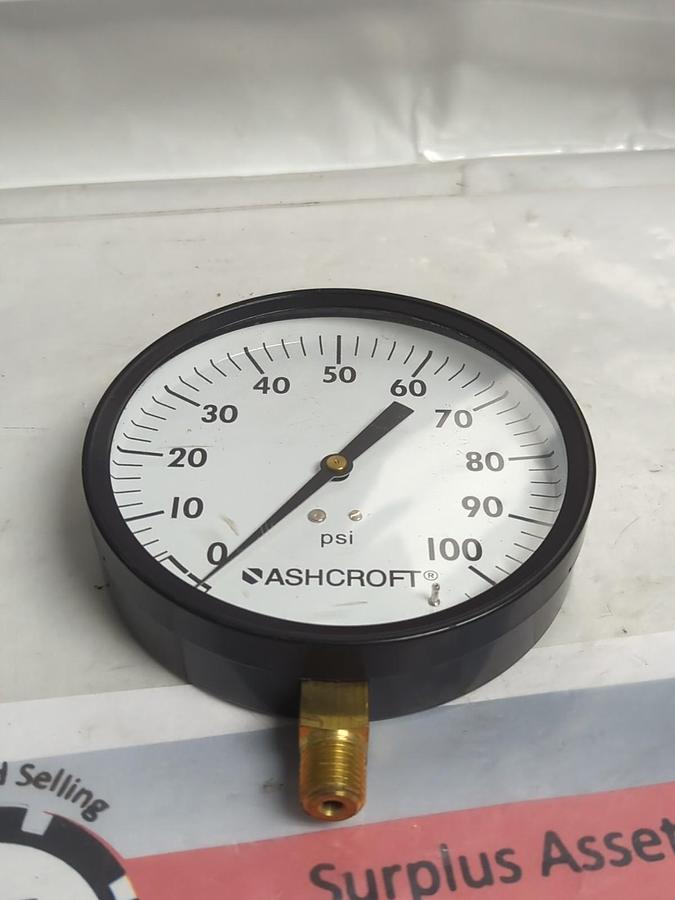 Used ASHCROFT,048-06,GAUGE 0-100 PSI PRE-OWNED