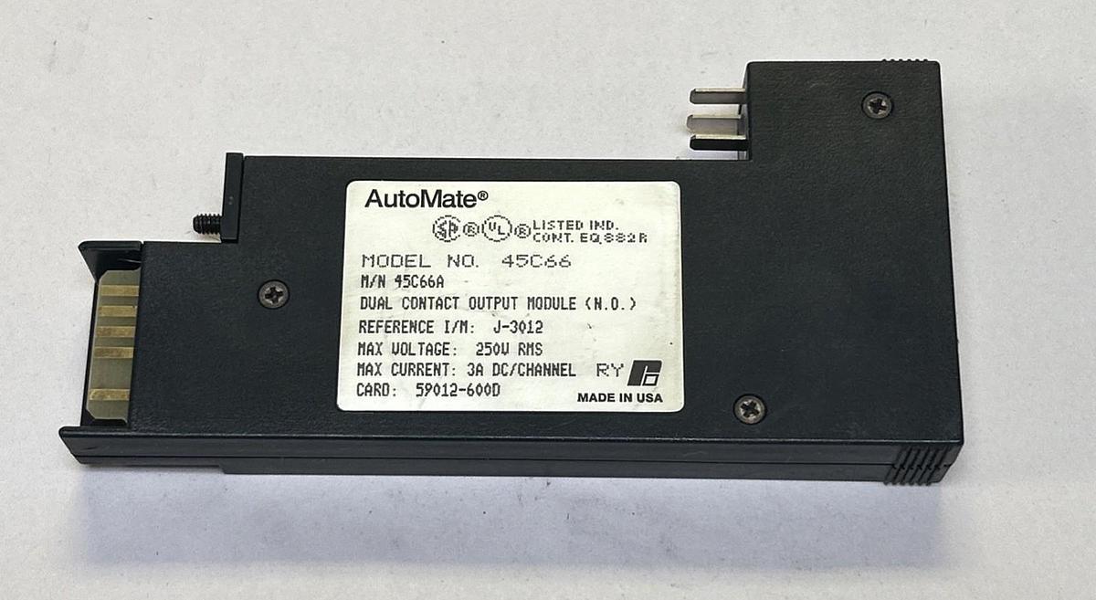 Used RELIANCE,45C66A,DUAL CONTACT OUTPUT MODULE