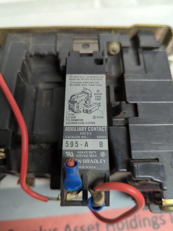 Used ALLEN BRADLEY,509-B0D,MOTOR STARTER SERIES B SIZE 1 PRE-OWNED