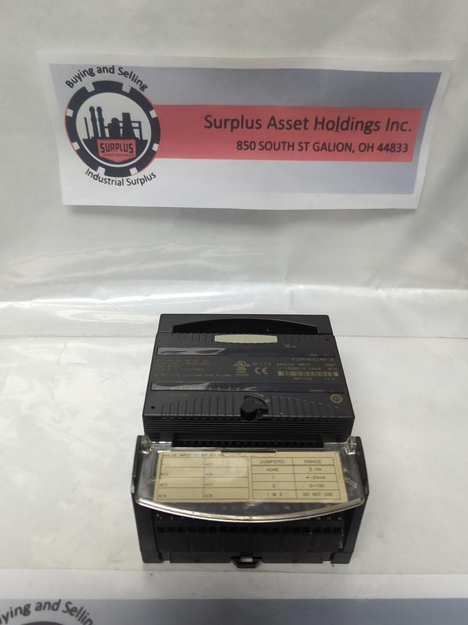 Used GE FANUC,IC200ALG240-JE,ANALOG INPUT MODULE WITH IC200CHS002L I/O CARRIER