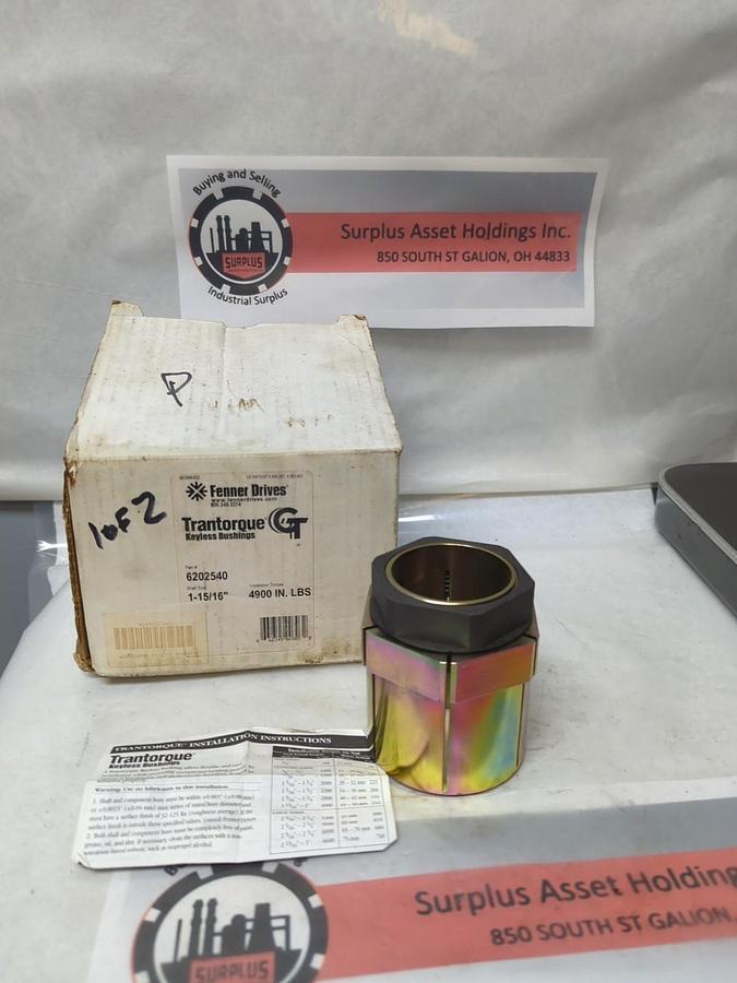 FENNER DRIVES,6202540,TRANTORQUE KEYLESS BUSHING 1-15/16 IN SHAFT SIZE NOS