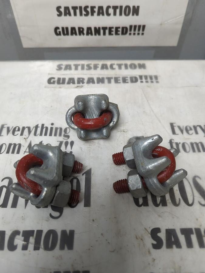 BROSBY,5HB,1/2 INCH WIRE ROPE CLIPS LOT OF 3 NOS