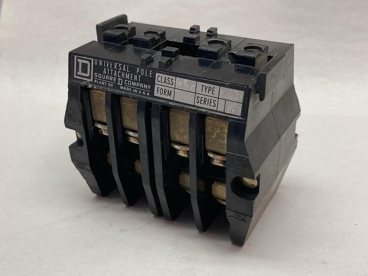 Used Square D,Class 8501 Type GU44,Universal 4-Pole Attachment Ser A