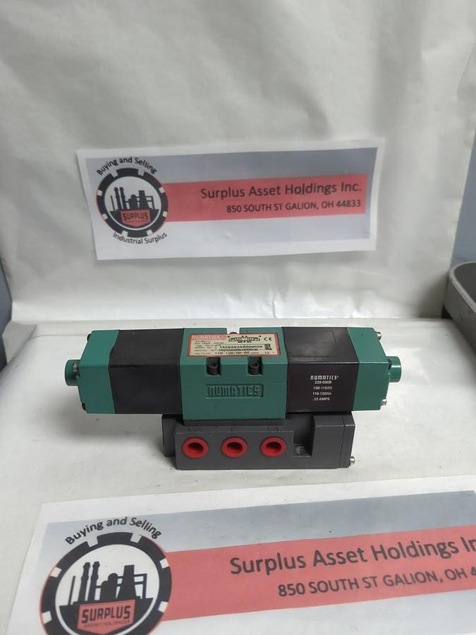 Used NUMATICS,152SS63AK000030,SOLENOID VALVE AMP. 12 WITH VALVE PLATE PRE-OWNED