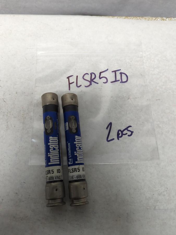 Used LITTELFUSE,FLSR5ID,INDICATOR 5 AMP FUSE LOT OF 2 PRE-OWNED