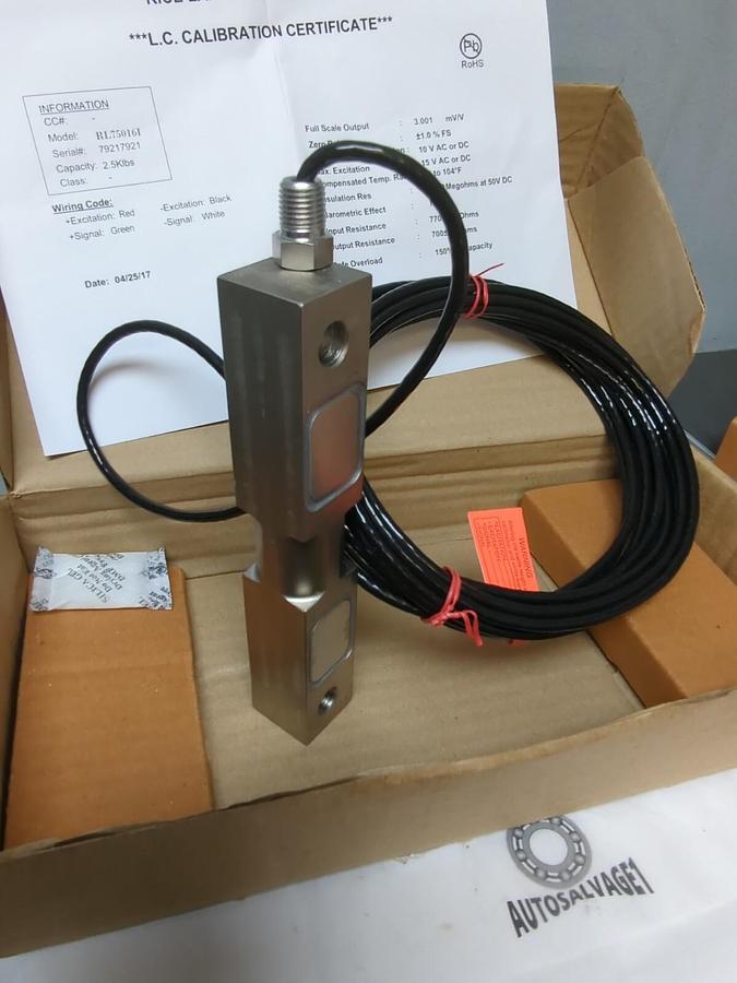 RICE LAKE,RL750161-2.5K,WEIGHING LOAD CELL 2.5K LBS