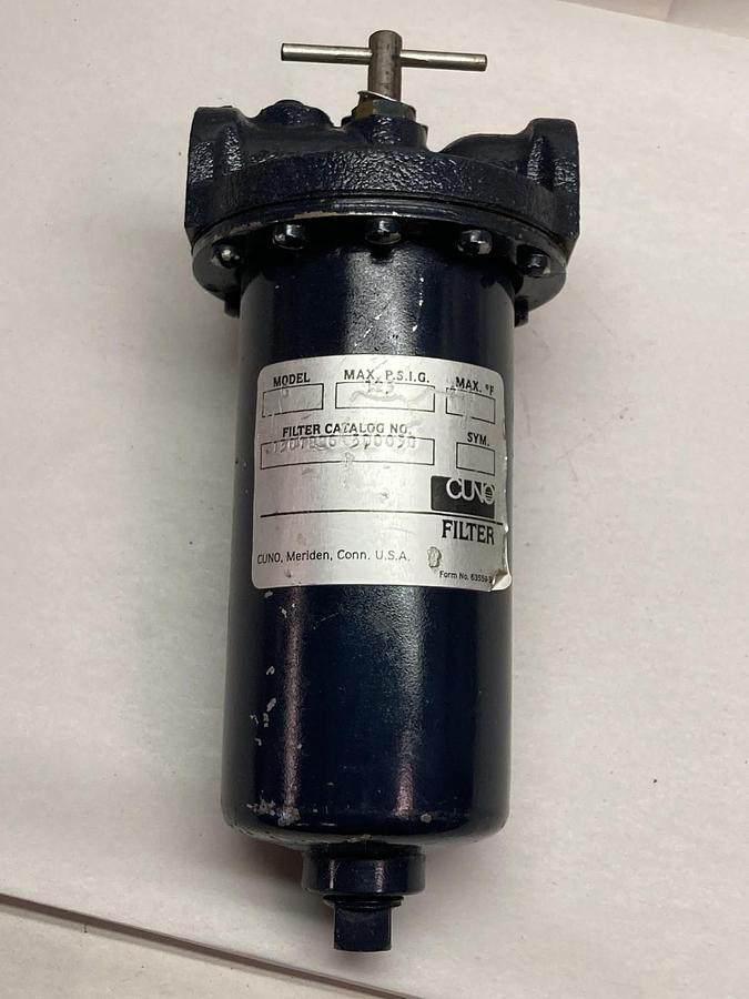Used Cuno,Model G,Pneumatic Filter 125 PSIG 3/4 Inch NPT