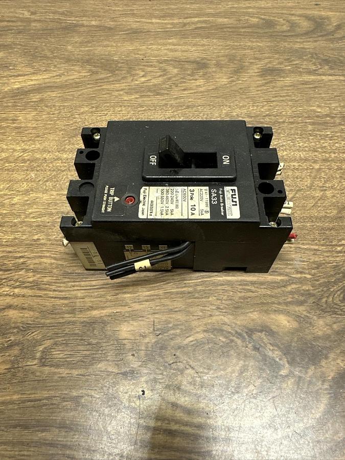 Used Fuji Electric,SA33,10Amp 3 Pole Circuit Breaker