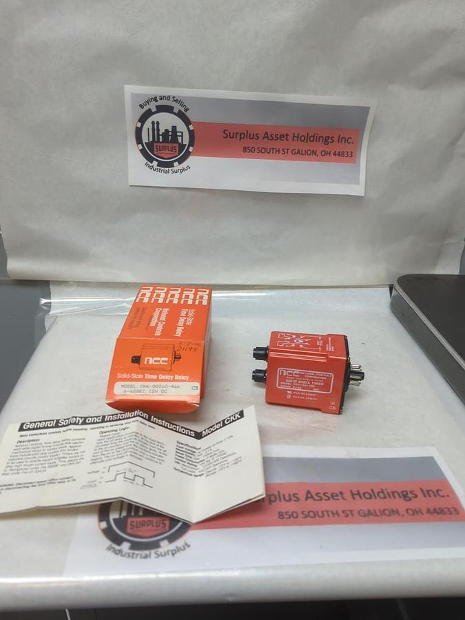 NATIONAL CONTROLS,CKK-00060-466,SOLID STATE TIME DELAY RELAY NOS