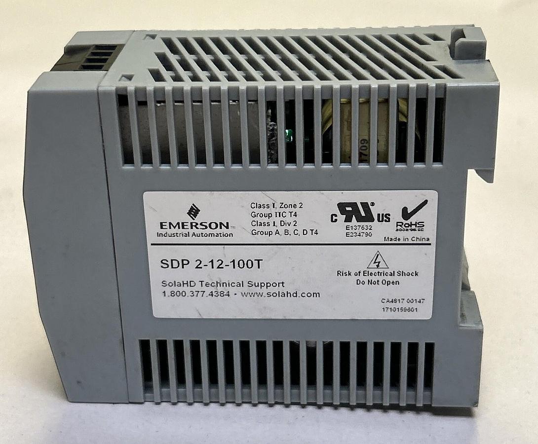 Used EMERSON SOLA,SDP2-12-100T,POWER SUPPLY 115/230V