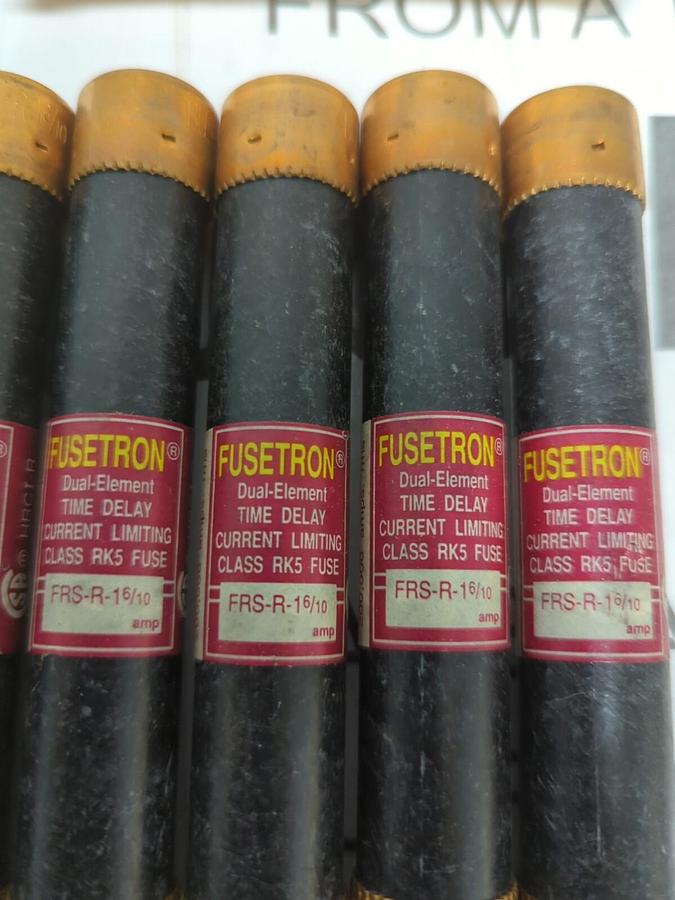 COOPER BUSSMANN,FRS-R-1-6/10,FUSETRON 1-6/10 AMP FUSES BOX OF 5 NOS