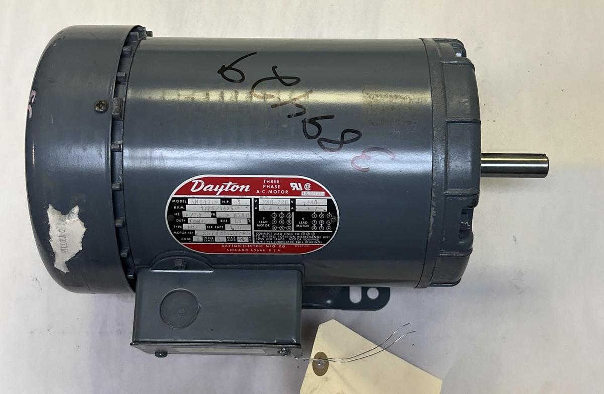 DAYTON,3N017G,AC MOTOR 1HP 1725RPM 208-220V/440V H56H FRAME