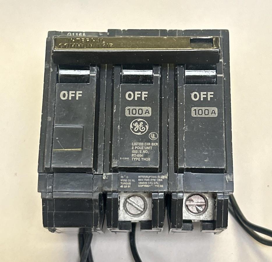 Used GENERAL ELECTRIC,TQSTA1,CIRCUIT BREAKER 100A 120/240V 2P