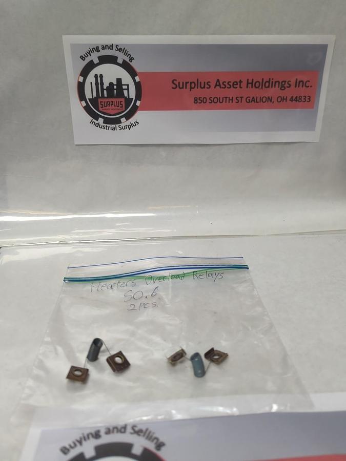 Used JOSLYN CLARK,S0.6,OVERLOAD THERMAL HEATER ELEMENT LOT OF 2 PRE-OWNED