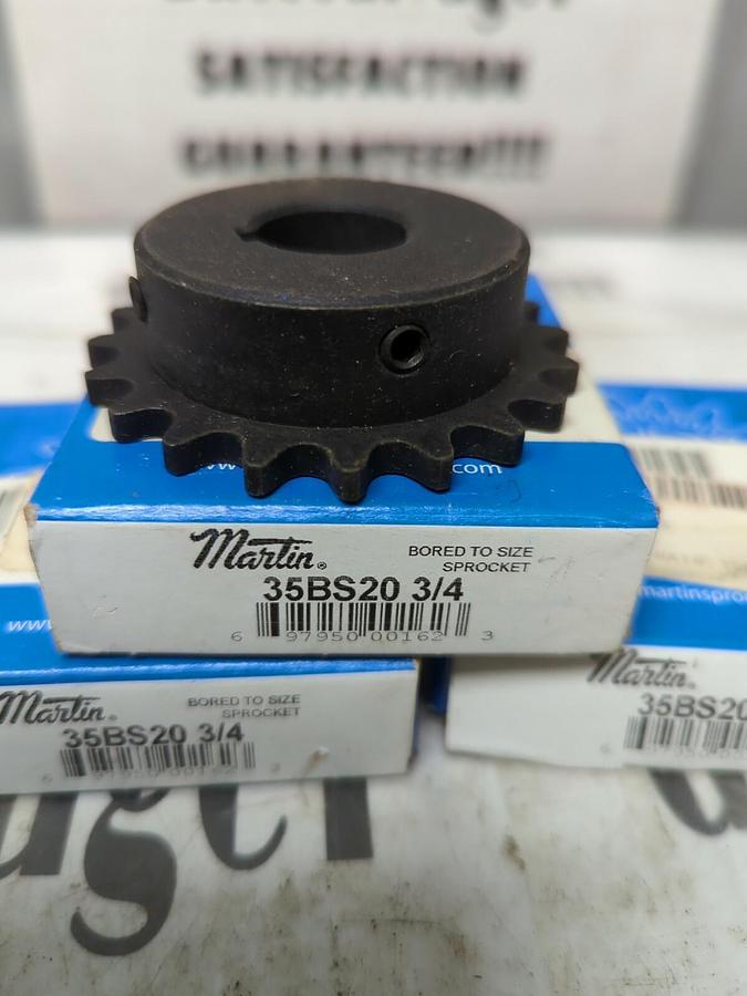 MARTIN,35BS20 3/4,BORED TO SIZE SPROCKET LOT OF 3 NOS