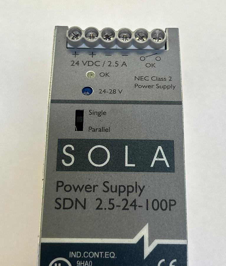 Used EMERSON SOLA,SDN2.5-24-100P,POWER SUPPLY 115/230V