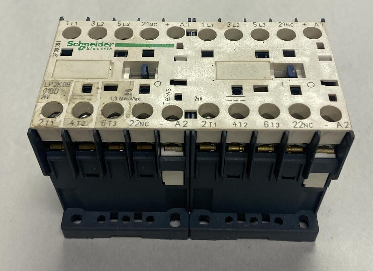 Used SCHNEIDER ELECTRIC,LP2K0601BD,CONTACTOR 24VDC