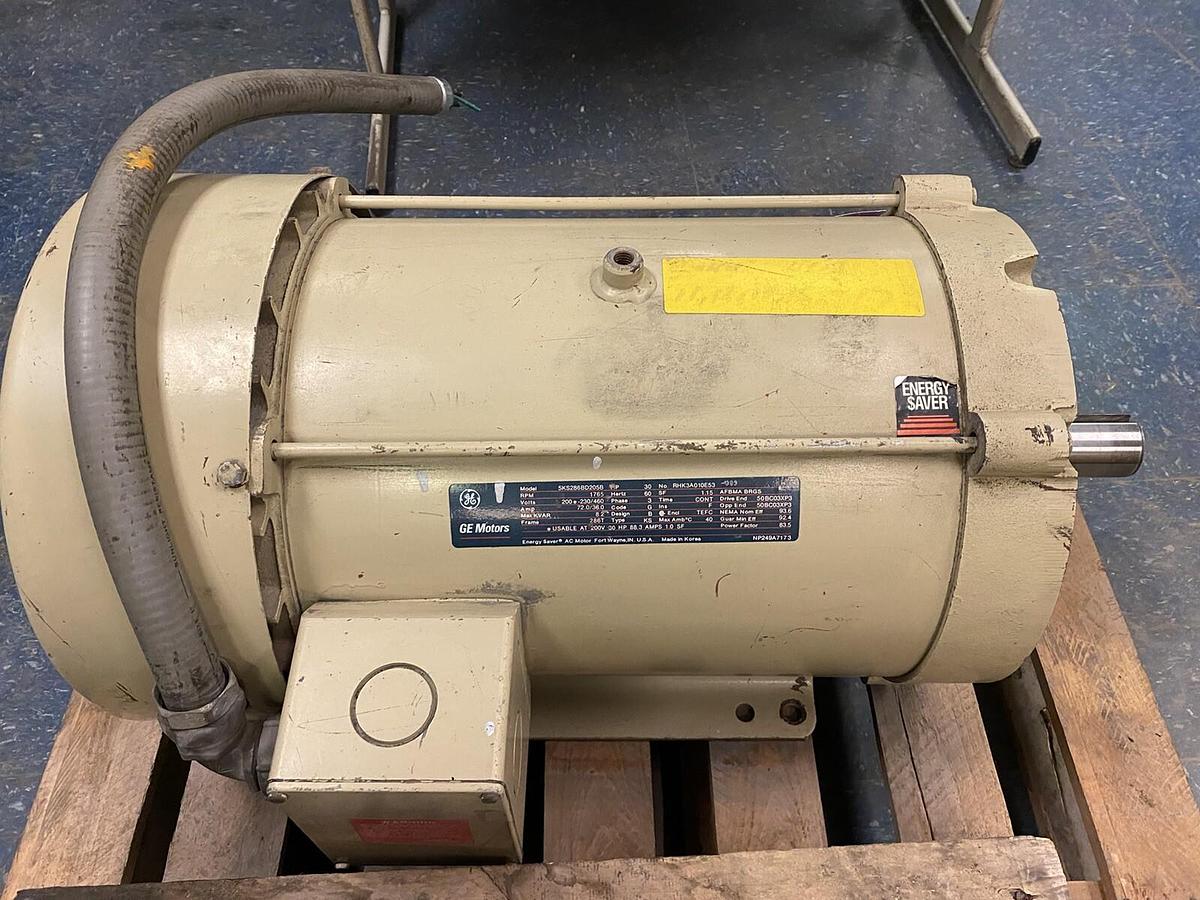Used GE,5KS286BD205B,30HP MOTOR 1765RPM 200-230/460V 286T