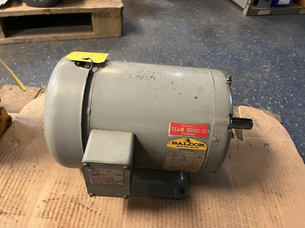 Used BALDOR,M3609,MOTOR 2HP 3PH 208-230/460V 1725RPM 184